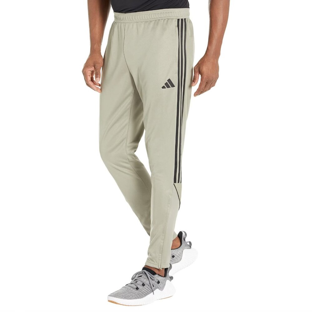 NWT Adidas Mens Tiro Track Pant Silver/Pebble Black size L